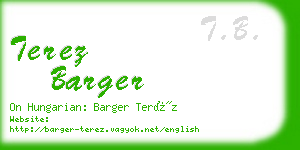 terez barger business card